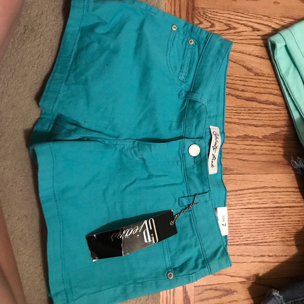 Teal shorts